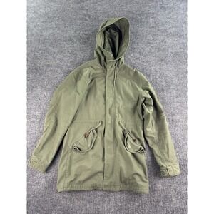 Alpha Industries Inc Field Coat Men Small Green Canvas M-51 FishTail Parka